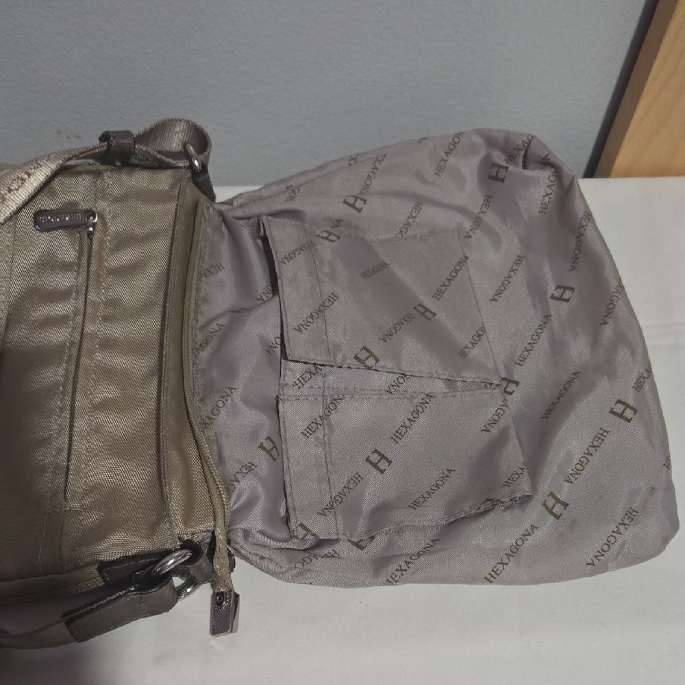 Hexagona Tan Crossbody Bag - Picture 6 of 9